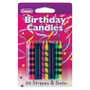 Bright Dots & Stripes Candles ( 20 pc )*