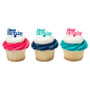 Happy Birthday Script Cake or Cupcake Topper ( 6 pc )