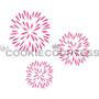 Fireworks Cookie Stencil