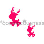 Playful Reindeer Cookie Stencil