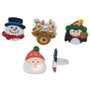 Holiday Icon Assorted Cake and Cupcake Toppers Rings ( 8 pc )