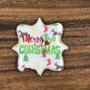 Merry Christmas With Holly Cookie Stencil