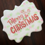 Merry Christmas With Holly Cookie Stencil