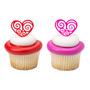 Scroll Heart Cake and Cupcake Toppers 