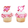 Heart with Arrow Cake and Cupcake Toppers 