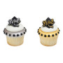 Graduation Hats Cake or Cupcake Topper ( 6 pc )