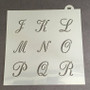 Alphabet Script Letters Cookie Stencil ( 4pc )