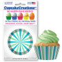 Mint & Turquoise Stripes Cupcake Liners ( 32 pcs )