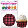 Buffalo Plaid Red / Black Cupcake Liners ( 32 pcs )