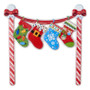 Stocking Banner Layon Cake Topper