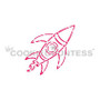 Rocket Ship PYO Cookie Stencil