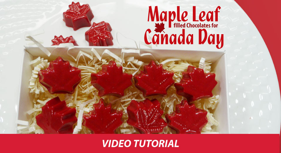 Maple Leaf Filled Chocolates for Canada Day