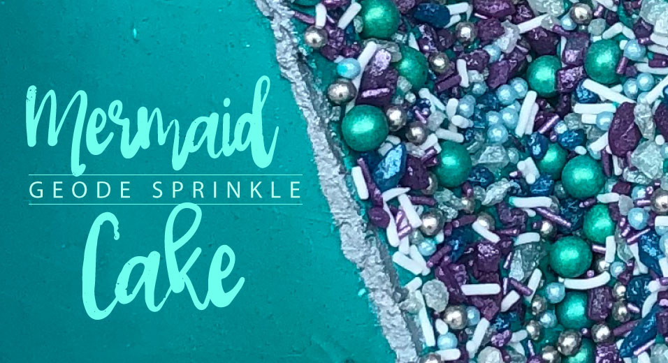 Mermaid Geode Sprinkle Cake