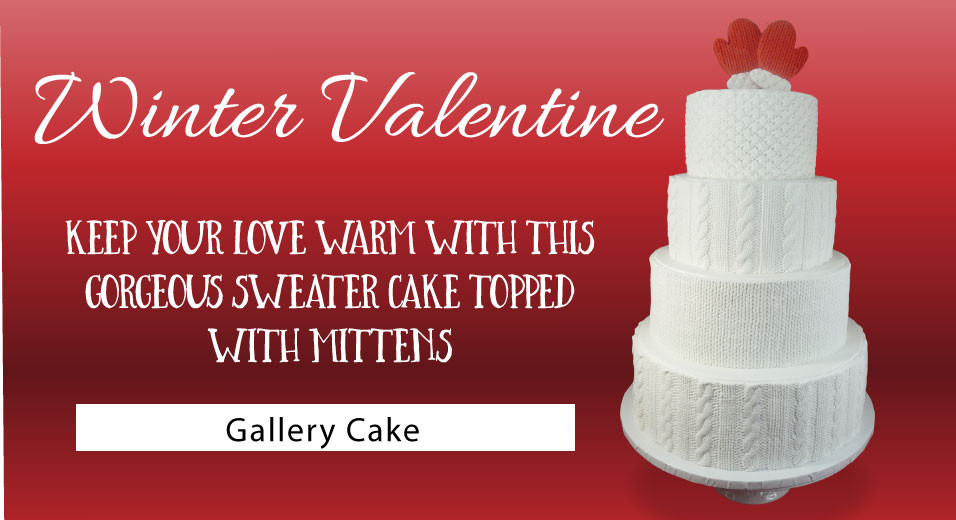 Winter Valentine (Sweater & Mittens) Cake