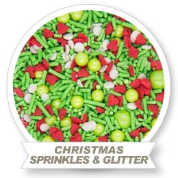 Christmas sprinkles and edible glitter