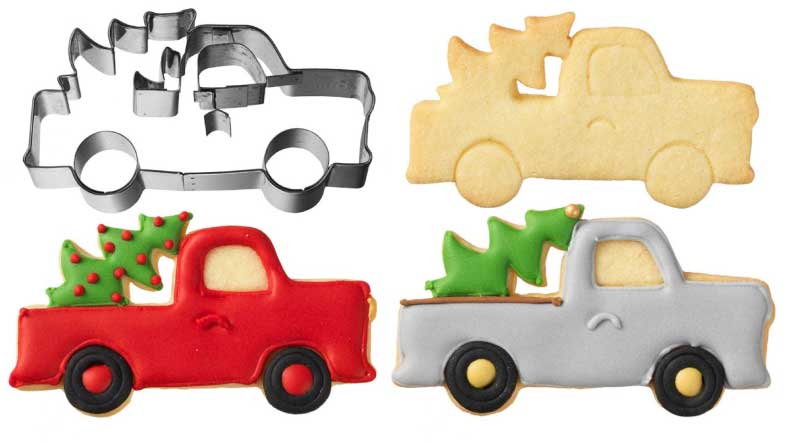 3D Gingerbread Pickup Truck Cookie Cutter Set