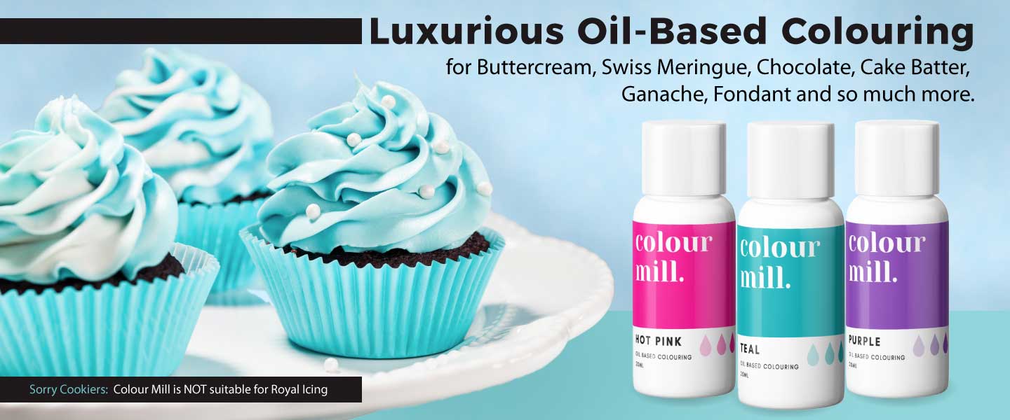 luxurious oil-based colour for cake batter, buttercream, fondant, ganache and more