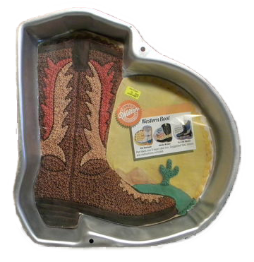 cowboy boot cake pan