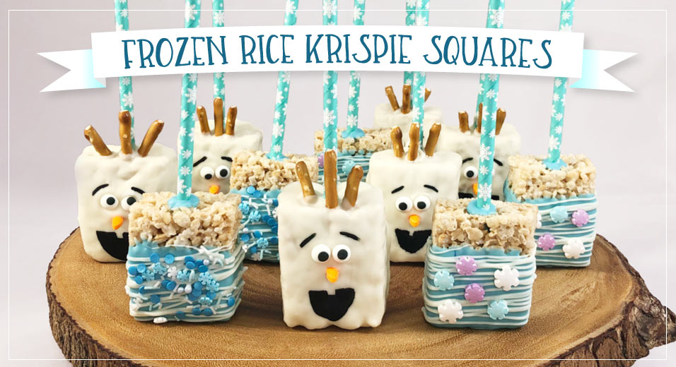 Frozen Themed Rice Krispie Squares - Scoop-N-Save | Cake Decorating