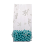 Cello Bag Snowflakes 4 x 2.5 x 9.5 Gusset (10pc)