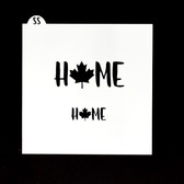 Home with Maple Leaf Stencil