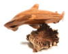 Hammerhead Shark on Driftwood Base 12" - Carved | #jro03A