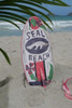 Seal Beach Surf Sign 14" w/ Fin - Surfing Decor Accents | #bds1208735