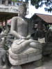 Black Stone Buddha 8-foot - Hand Carved Outdoor | #SA01