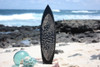 Wooden Surfboard w/ Swimming Turtles 20" - Surf Decor | #sur14b50