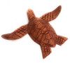 Carved Hawaiian Sea Turtle Honu 6" Stained - Hand Carved | #raw0415