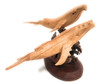 Swimming Humpback Whales w/ Driftwood Base 6" X 7" - Carved | #non01