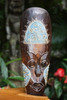 Tribal Tiki Mask 12" Blue - Tattoo Primitive Art | #wib370330b