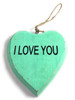 Wooden "I LOVE YOU" Heart Sign 5" - Turquoise | #snd25100t