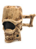 Decorative Wooden Skull Mug 7" X 6" Keepsake Box | #kng21043