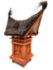 Traditional Balinese Lantern 24" w/ Coconut Husk Roof & Carved Siding | #tks05