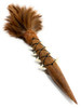 Royal Palm Spear 24 inch w/ Shark Teeth & Double Stack Brown Feathers | #koa38rf