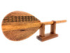 Trophy Mango paddle 18 inch Etched Tribal w/ stand - Made in Hawaii | #koa7021d