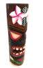 Tiki Totem 10" w/ Plumeria Flowers - Hand Carved | #dpt535825a