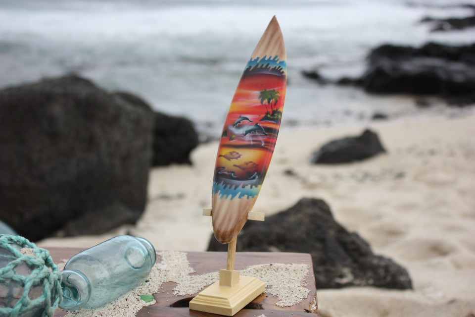 Sculpture Art Objects #lea02j20 Trophy Surfboard w/ Stand Island ...