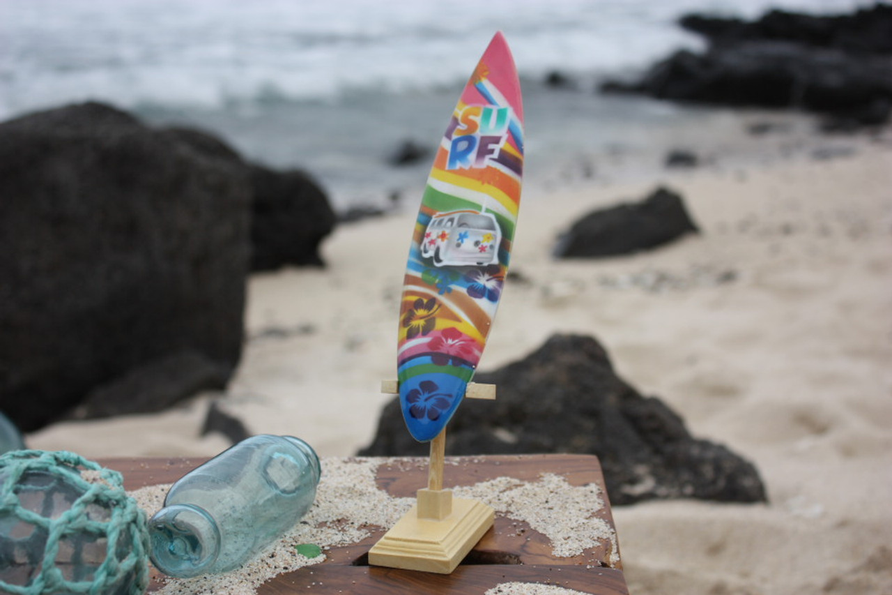 Surfboard w/ Stand 70's VW Van Design 8