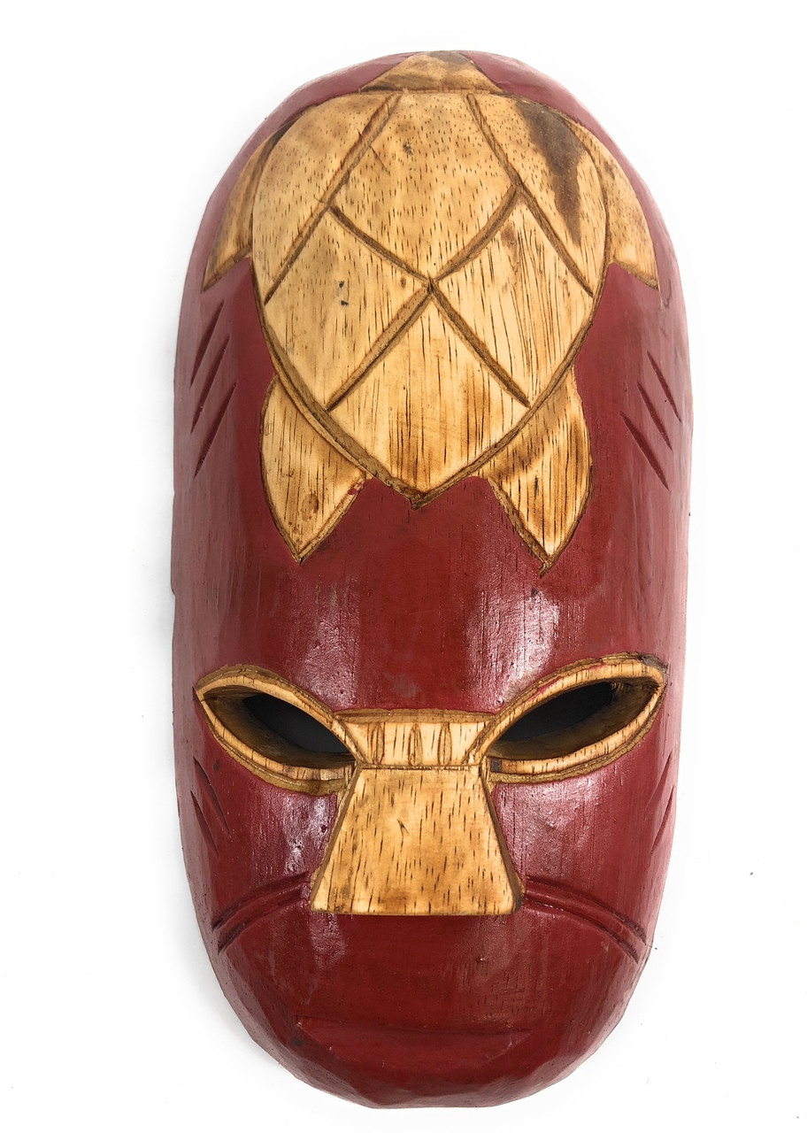 Fijian Tiki Mask 12" Happiness Oceanic Art mdr1900730