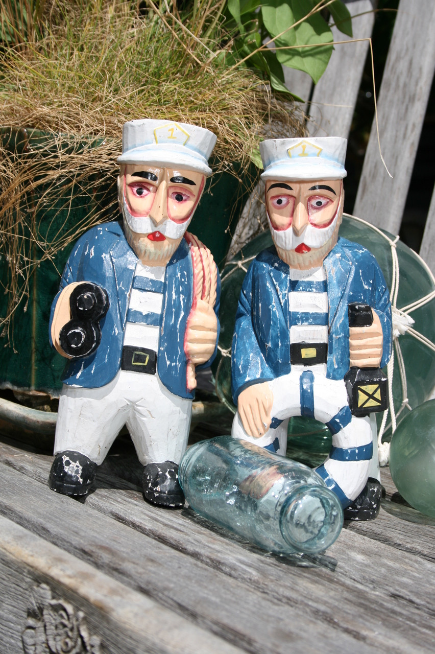 SET OF 2 CAPTAINS ALL OUT - RUSTIC NAUTICAL 12 - NAUTICAL DECOR 