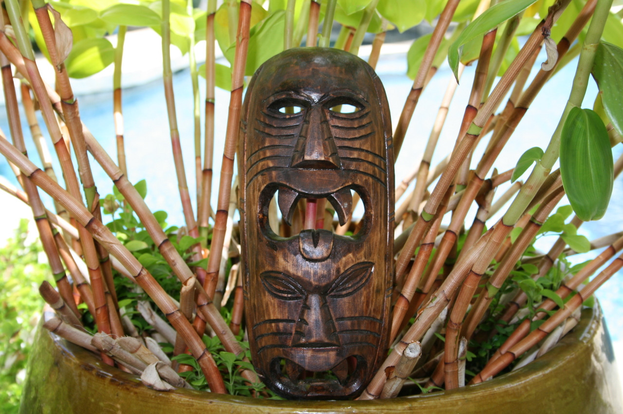Fijian Tiki Mask 12" 2 Deities Love & Prosperity mdr1901030