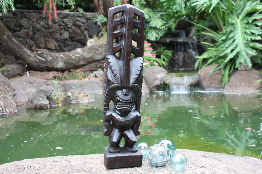 Tiki Akua 24 in - Walnut Stain - Hawaii Museum Replica