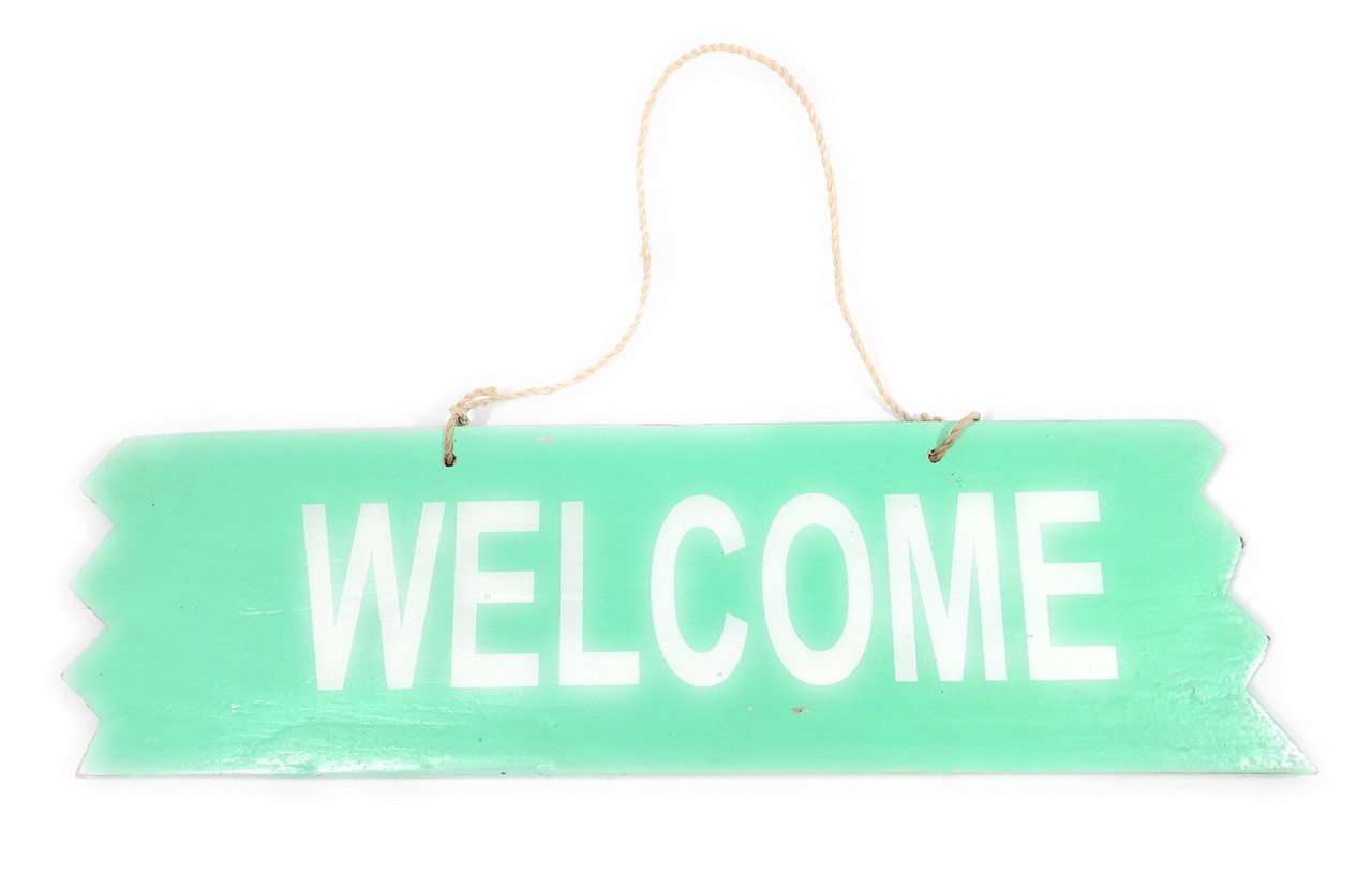 Cute Wooden Sign 12" X 4" Turquoise snd25114t