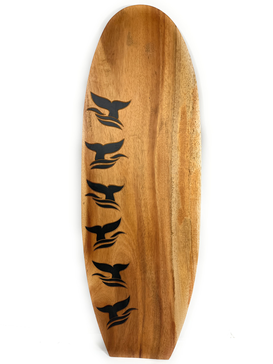Surfboard Coffee Table with Hand Carved Whale Tail 45 inch X 15