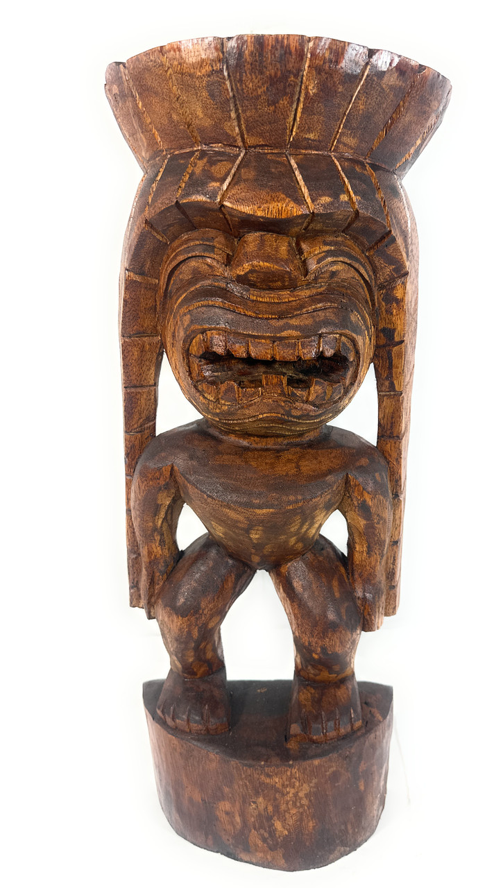 Kanaloa Tiki 24 inch Rustic Finish - Hawaii Museum Replica