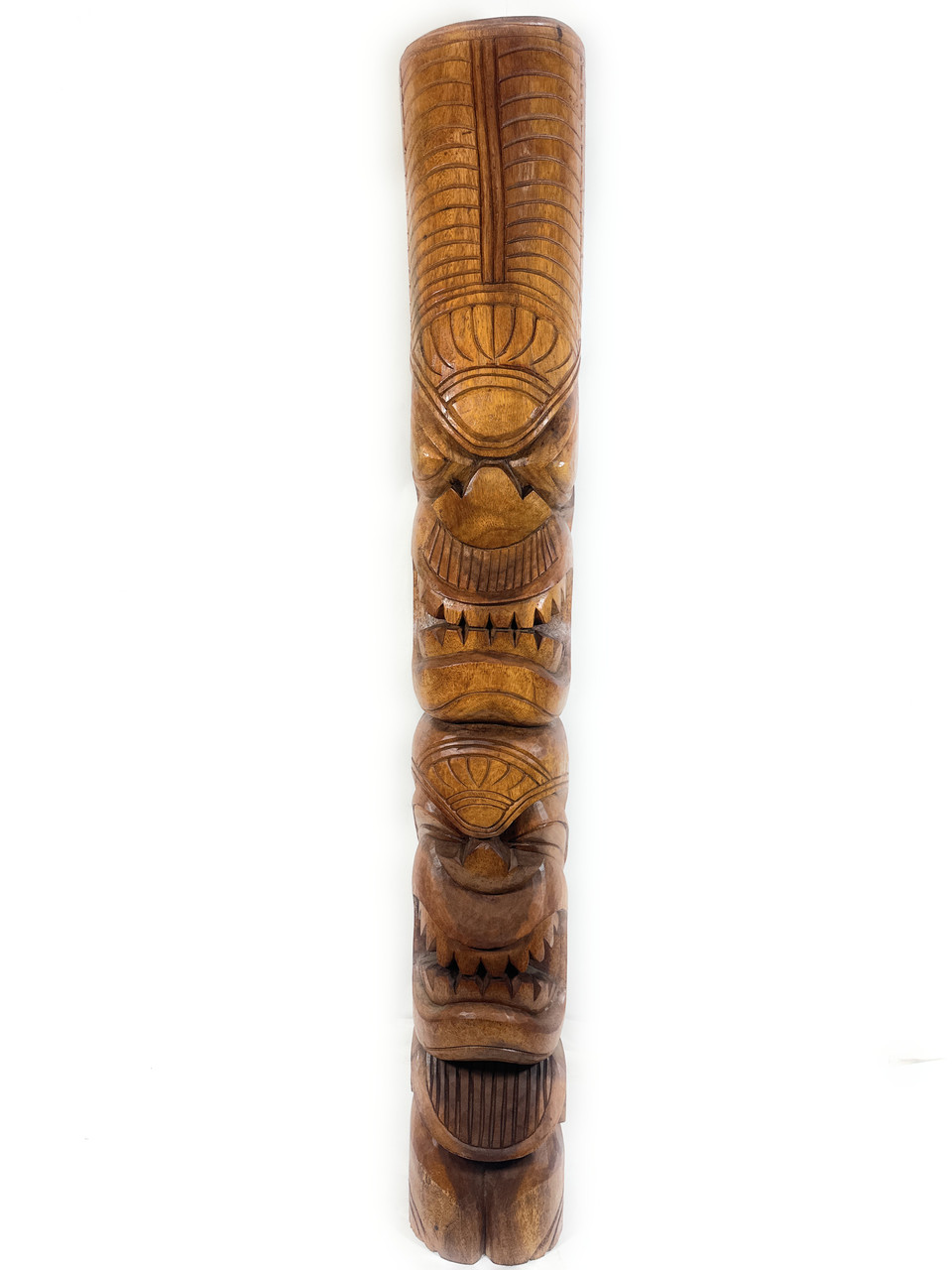 Love & Prosperity Tiki Totem 58 in X 9 in - Hawaii Museum
