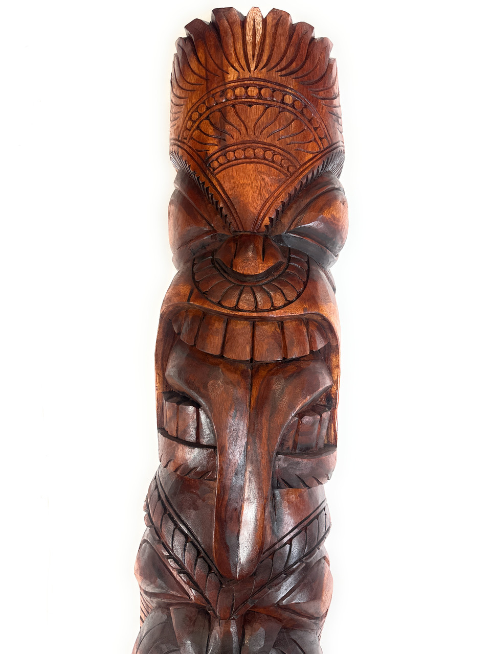 Protection & Love Tiki Totem 64 in X 16 in - Hawaii Museum