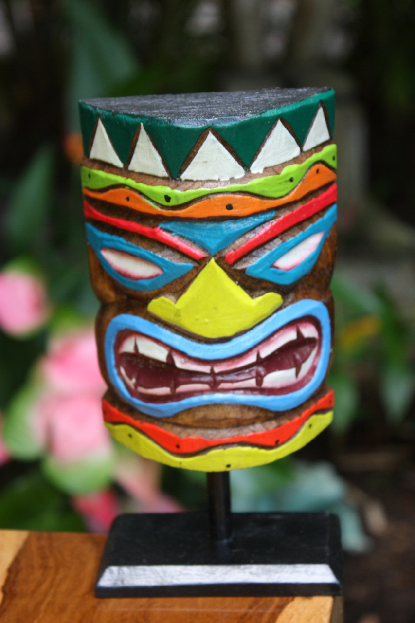 Love Tiki Mask on Stand 8 inch Tribal Design - Trophy Desktop | #bag1505120c